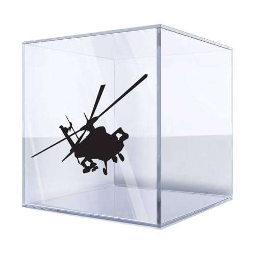 Black Apache Helicopter Aviation Vinyl Stickers 5x3.1