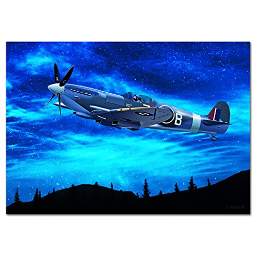 Aviation History Wall Art Set: WW2 RAF Airplanes
