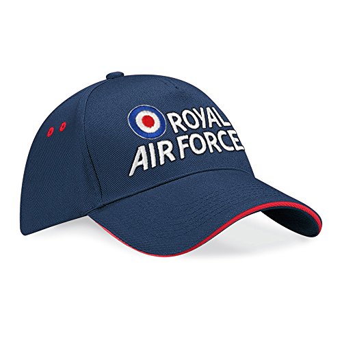 RAF Logo Contrast Baseball Cap - Navy/Red, Adults