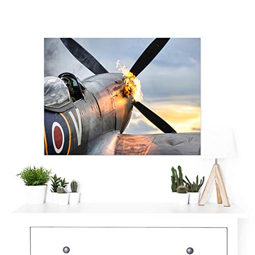 Taylor Spitfire Fighter Plane Canvas Print 18X24 Inch