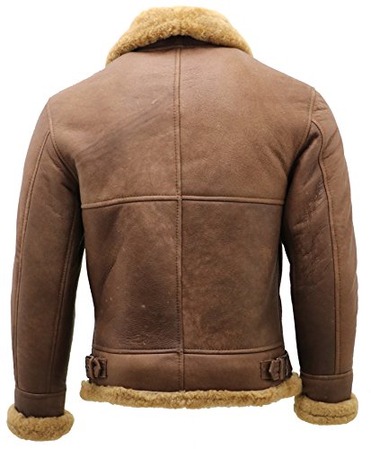 Brown B3 Shearling Aviator Bomber Jacket - Men's XL