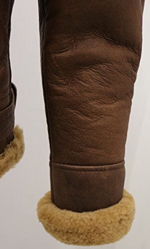 Brown B3 Shearling Aviator Bomber Jacket - Men's XL