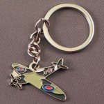 RAF Spitfire Fighter Plane Keyring