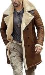 Men's Genuine Sheepskin B3 Bomber Aviator Leather Coat