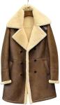 Men's Genuine Sheepskin B3 Bomber Aviator Leather Coat