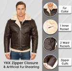 WWII RAF B3 Aviator Bomber Leather Jacket - Men's