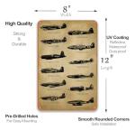 WWII Fighter Planes Metal Tin Sign - Aviation History