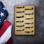 WWII Fighter Planes Metal Tin Sign - Aviation History