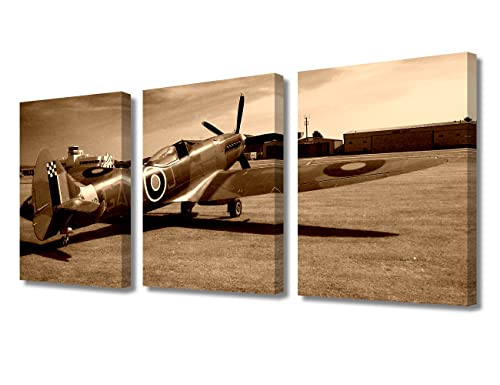 Spitfire Fighter Canvas Prints Set - Aviation History Art