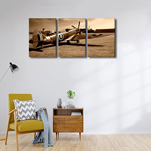 Spitfire Fighter Canvas Prints Set - Aviation History Art