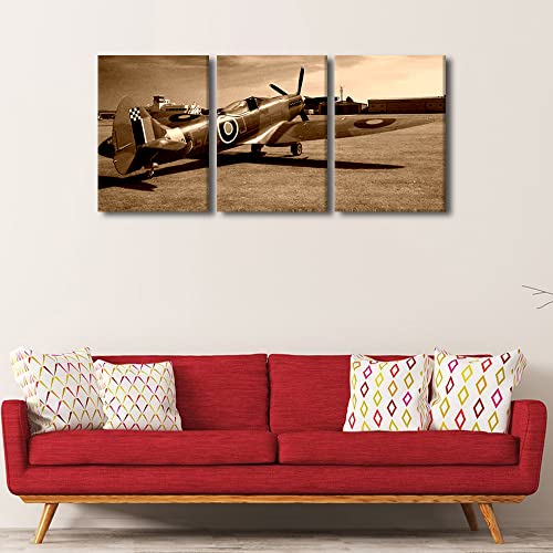 Spitfire Fighter Canvas Prints Set - Aviation History Art