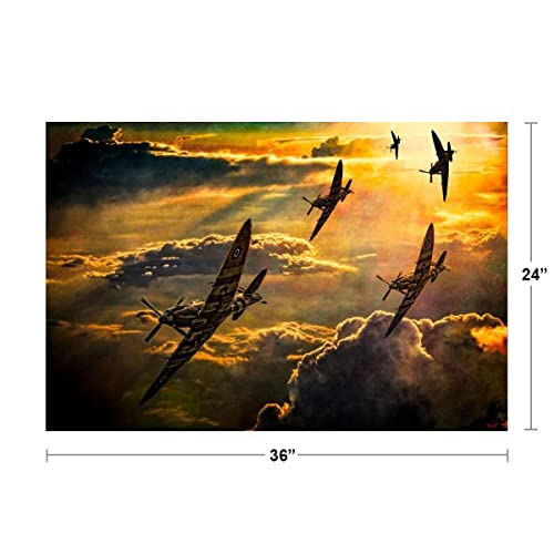 Spitfire Attack Photo Wall Art Print Poster 36x24