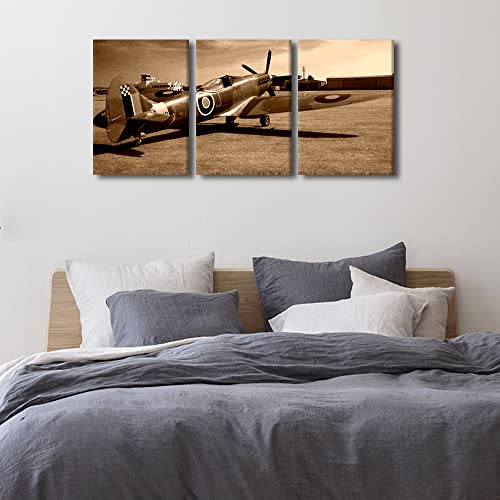Spitfire Fighter Canvas Prints Set - Aviation History Art