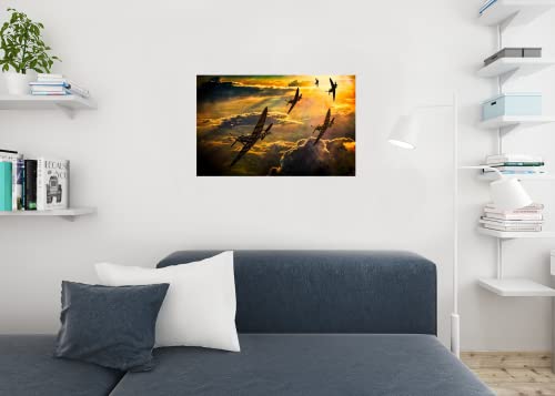Spitfire Attack Photo Wall Art Print Poster 36x24