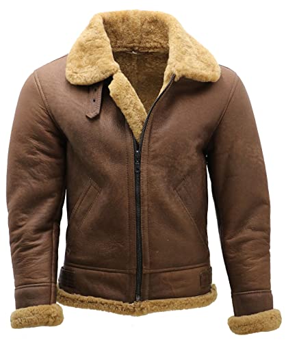 Men's WWII Aviator Bomber Jacket in Brown
