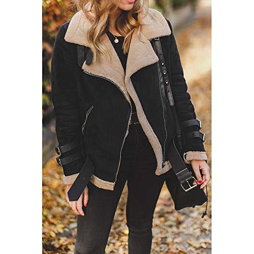 Women's Retro Aviator Flight Jacket, Punk Leather Biker