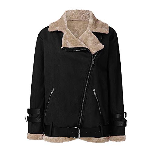 Women's Retro Aviator Flight Jacket, Punk Leather Biker