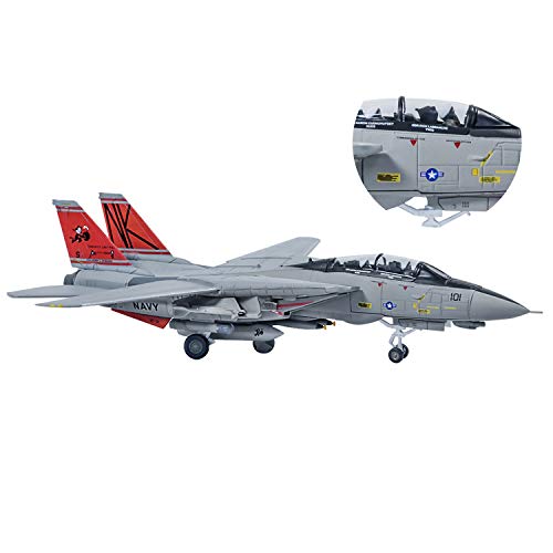 1:100 Diecast Alloy F-14 Military Fighter Plane