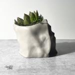 Ghost Face Scream Concrete Planter - Desk Planter