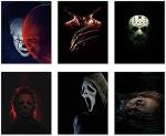 Halloween Horror Villain Poster Set, Bedroom Decor