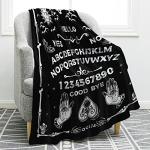 Ouija Board Halloween Blanket- Sun, Moon, Skeleton & Skull print