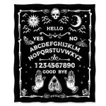 Ouija Board Halloween Blanket- Sun, Moon, Skeleton & Skull print