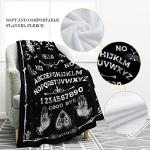 Ouija Board Halloween Blanket- Sun, Moon, Skeleton & Skull print