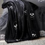Catherine Lansfield Skulls Fleece 130x170cm Blanket Throw