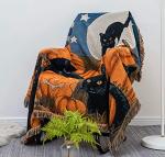 Vintage Halloween Cotton Sofa Blanket