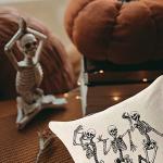 Halloween Skull Pillowcase, Home Decor, 45x45cm