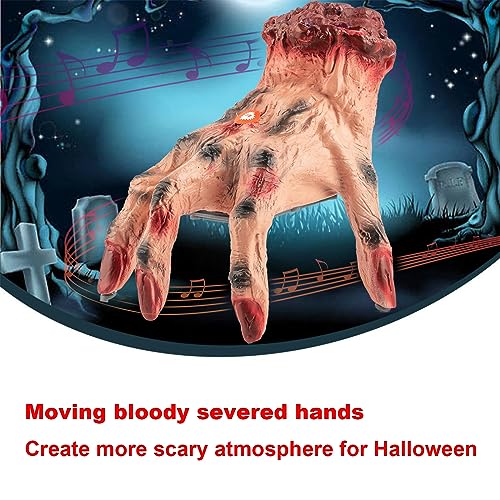Zombie Crawling Hand Decorations with Scary Sounds