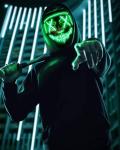 Green LED Purge Mask for Festival Halloween Party