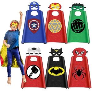 Superhero Capes and Mask Costume Set for Kids