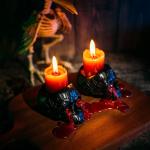 Bleeding Skull Candles - Spooky Decor Gift Set