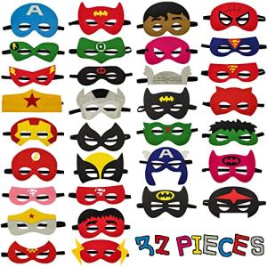 Superhero Masks Set for Halloween Cosplay Party Costume