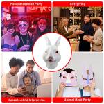 Realistic Rabbit Mask for Halloween Costume Carnival Party