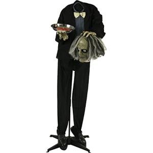 Life-Size Zombie Halloween Decoration, Poseable & Light-Up