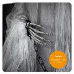 Faceless Spectre Animated Halloween Prop with Light-Up Eyes