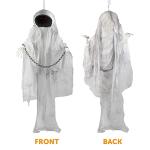 Faceless Spectre Animated Halloween Prop with Light-Up Eyes