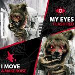 Life-Size Animatronic Werewolf for Halloween Decoration