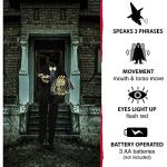 Life-Size Zombie Halloween Decoration, Poseable & Light-Up