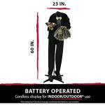 Life-Size Zombie Halloween Decoration, Poseable & Light-Up