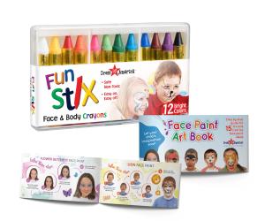 12-Piece Halloween Face Paint Kit for All Ages