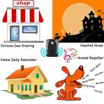 Small Black PIR Infrared Motion Sensor Halloween Sound Box