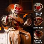 Scary Clown Animatronic with Light Up Eyes & Motion