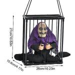 Glowing Talking Skeleton Prisoner in Electric Light-Up Cage
