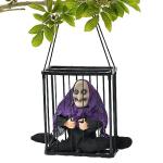 Glowing Talking Skeleton Prisoner in Electric Light-Up Cage