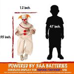 Scary Clown Animatronic with Light Up Eyes & Motion