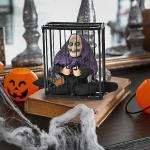 Glowing Talking Skeleton Prisoner in Electric Light-Up Cage