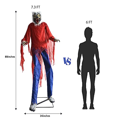 Large Animated Werewolf Prop with Light & Sound